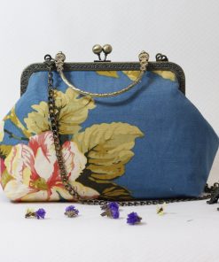 Túi xách linen xanh-HT190118